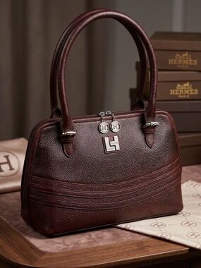 Leather Shoulder Bag | Deep Chestnut Brown
